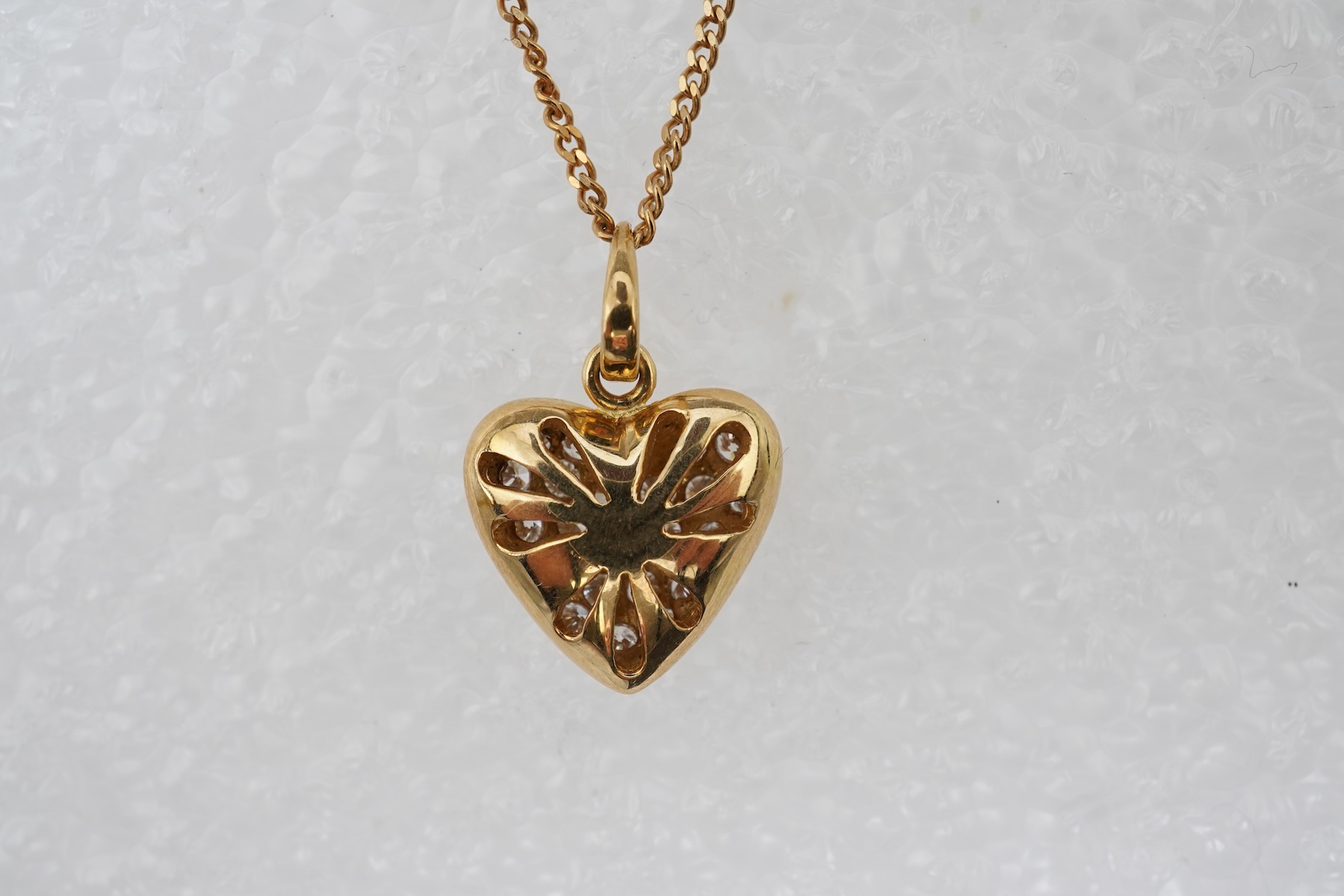 A diamond heart pendant